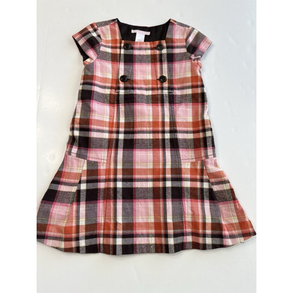 Janie And Jack Autumn Classics Plaid Jumper Dress Girls Size 3T